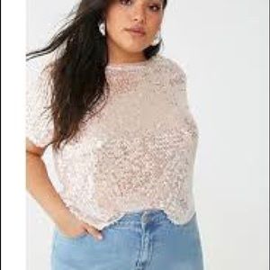 Forever21 Plus- Sequin Top -2x